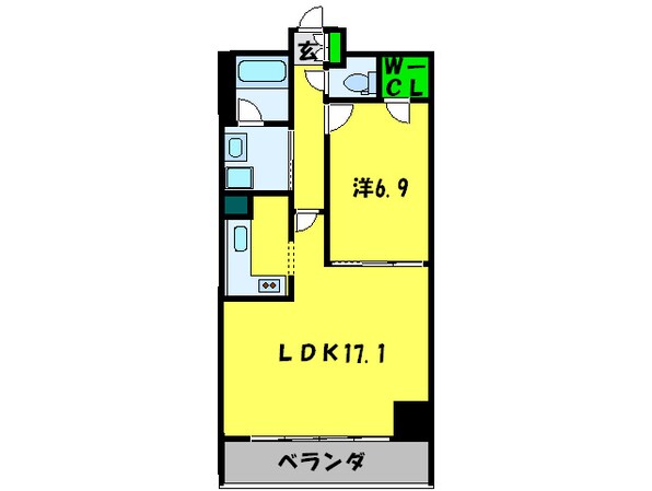 船場ミッドキュ－ブの物件間取画像